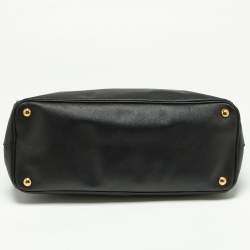 Pre Owned Prada Black Saffiano Lux Leather Large Galleria Tote