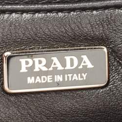 Pre Owned Prada Brown Leather Arcade Crossbody Bag