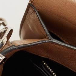 Pre Owned Prada Brown Leather Arcade Crossbody Bag