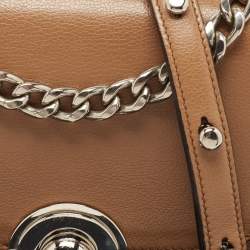 Pre Owned Prada Brown Leather Arcade Crossbody Bag