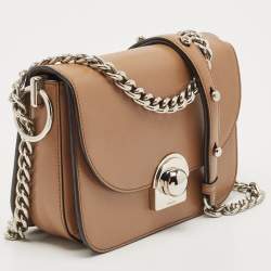 Pre Owned Prada Brown Leather Arcade Crossbody Bag