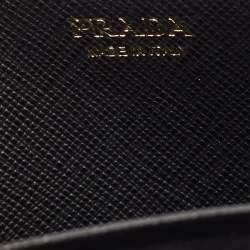 Prada Multicolor Printed Saffiano Leather Triangle Logo Flap Chain Clutch
