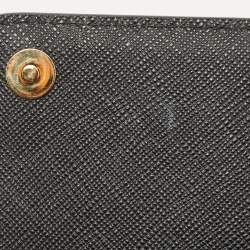 Prada Multicolor Printed Saffiano Leather Triangle Logo Flap Chain Clutch