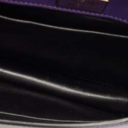 Pre Owned Prada Purple Saffiano and Leather Astrology Celestial Cahier Crossbody Bag      