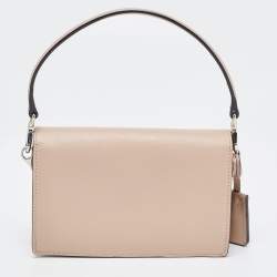 Pre Owned Prada Beige Saffiano Leather Mini Sound Crossbody Bag