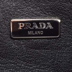 Pre Owned Prada Beige Saffiano Leather Mini Sound Crossbody Bag
