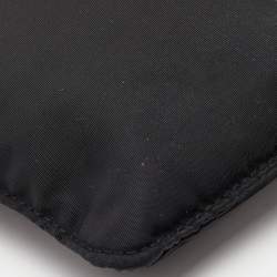 Prada Black Nylon Triangular Logo Messenger Bag
