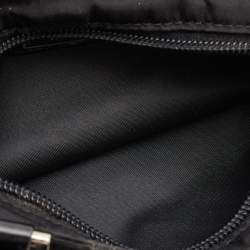 Prada Black Nylon Triangular Logo Messenger Bag