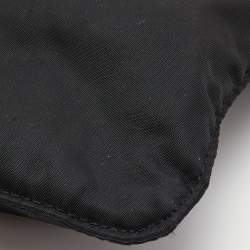 Prada Black Nylon Triangular Logo Messenger Bag
