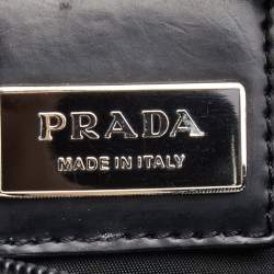 Prada Black Nylon Triangular Logo Messenger Bag