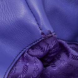 Pre Owned Prada Purple Woven Patent Leather Tote