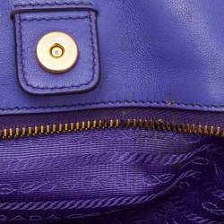 Pre Owned Prada Purple Woven Patent Leather Tote