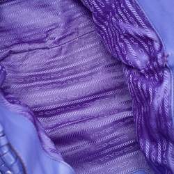 Pre Owned Prada Purple Woven Patent Leather Tote