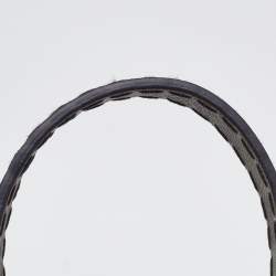 Pre Owned Prada Green Camouflage Leather Spazzolato Shopper Tote