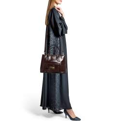 Pre Owned Prada Burgundy Saffiao Patent Leather Cargo Pocket Tote