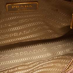 Pre Owned Prada Beige Saffiano Lux Leather Small Promenade Satchel
