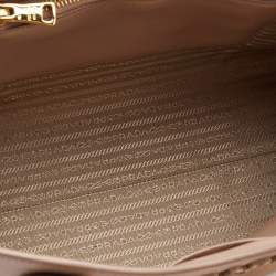 Pre Owned Prada Old Rose Saffiano Leather Medium Monochrome Tote