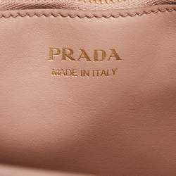 Pre Owned Prada Old Rose Saffiano Leather Medium Monochrome Tote