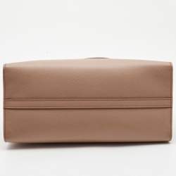 Pre Owned Prada Old Rose Saffiano Leather Medium Monochrome Tote