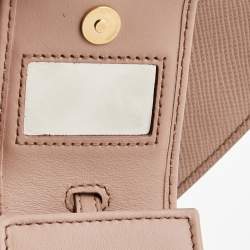 Pre Owned Prada Old Rose Saffiano Leather Medium Monochrome Tote