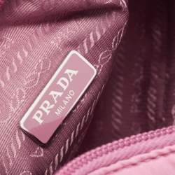 Pre Owned Prada Pink Nylon Mini Re-Edition 2000 Shoulder Bag