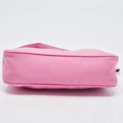 Pre Owned Prada Pink Nylon Mini Re-Edition 2000 Shoulder Bag