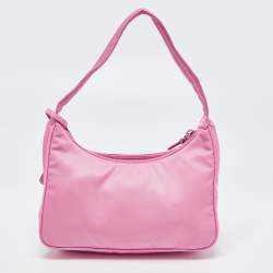 Pre Owned Prada Pink Nylon Mini Re-Edition 2000 Shoulder Bag