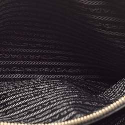 Prada Black Saffiano Lux Leather Small Double Zip Tote