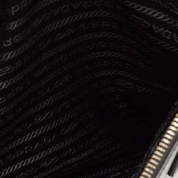 Prada Black Saffiano Lux Leather Small Double Zip Tote