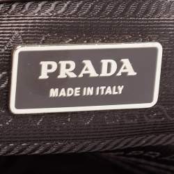 Pre Owned Prada Metallic Dark Brown Matelasse Leather Pushlock Flap Shoulder Bag