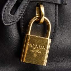 Prada Military Green and Black City Leather Medium Esplanade Satchel