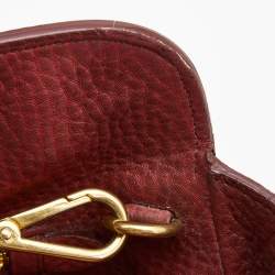 Pre Owned Prada Red Leather Convertible Satchel