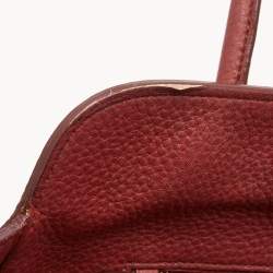 Pre Owned Prada Red Leather Convertible Satchel