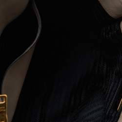 Pre Owned Prada Taupe Glace Leather Twin Pocket Tote