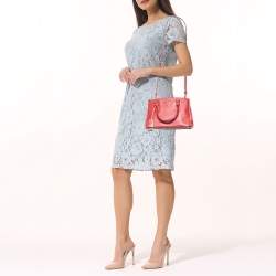 Prada Red Saffiano Lux Leather Galleria Double Zip Tote