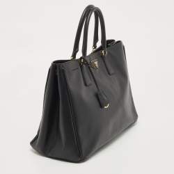 Prada Black Saffiano Lux Leather Extra Large Galleria Tote
