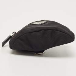 Pre Owned Prada Black Nylon Logo Wrist Pouch