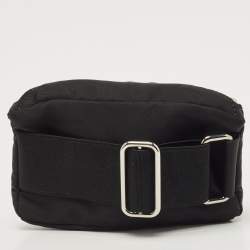 Pre Owned Prada Black Nylon Logo Wrist Pouch