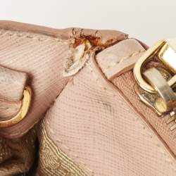 Pre Owned Prada Beige Saffiano Lux Leather Small Galleria Tote