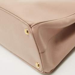 Pre Owned Prada Beige Saffiano Lux Leather Small Galleria Tote