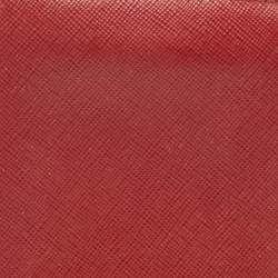 Prada Red Leather Compact Flap Wallet