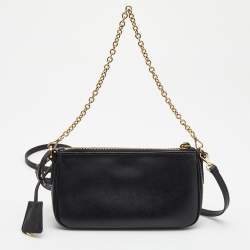 Prada Black Saffiano Lux Leather Re-Edition 2000 Shoulder Bag