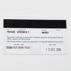 Pre Owned Prada Black Stripes Patent Leather Wristlet Clutch