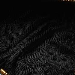 Pre Owned Prada Black Stripes Patent Leather Wristlet Clutch