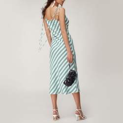 Pre Owned Prada Black Stripes Patent Leather Wristlet Clutch