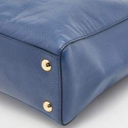 Prada Blue Saffiano Lux Leather Galleria Tote