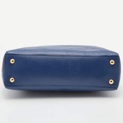 Prada Blue Saffiano Lux Leather Galleria Tote