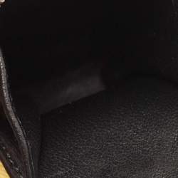 Pre Owned Prada Yellow/Black Leather Triangle Shoulder Bag