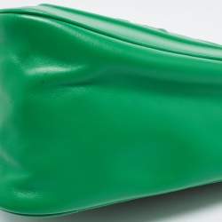 Prada Green Leather Small Triangle Shoulder Bag