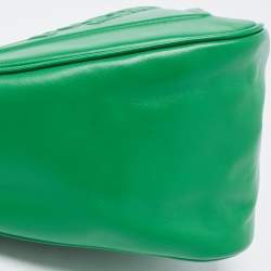 Prada Green Leather Small Triangle Shoulder Bag